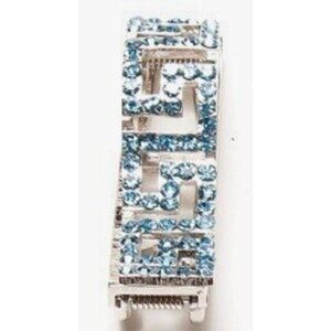 Key Holder Hang Accessories  Turquoise Blue Bling Holds Keys Inside Purse 2 1/2"